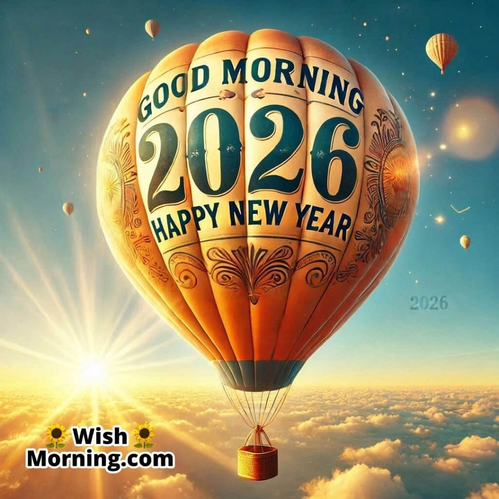 Hot Air Balloon New Year 2026 Morning Image