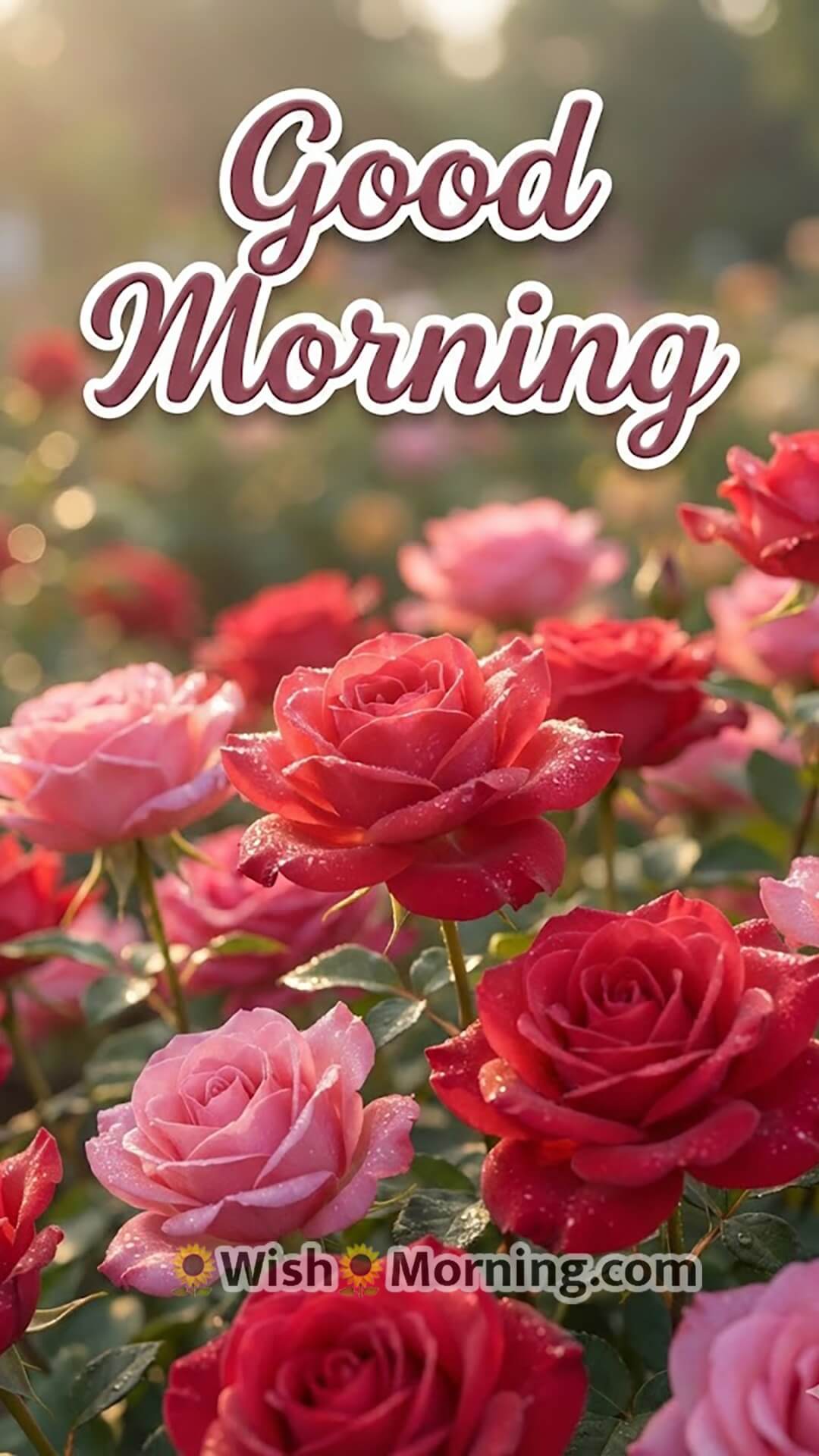 Roses Bloom Good Morning Mobile Wallpaper