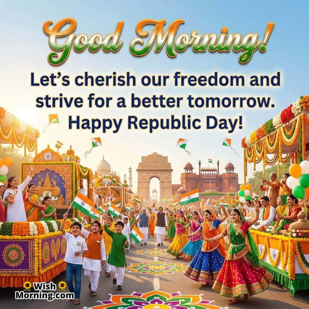 Cherish Freedom Republic Day Morning Pic