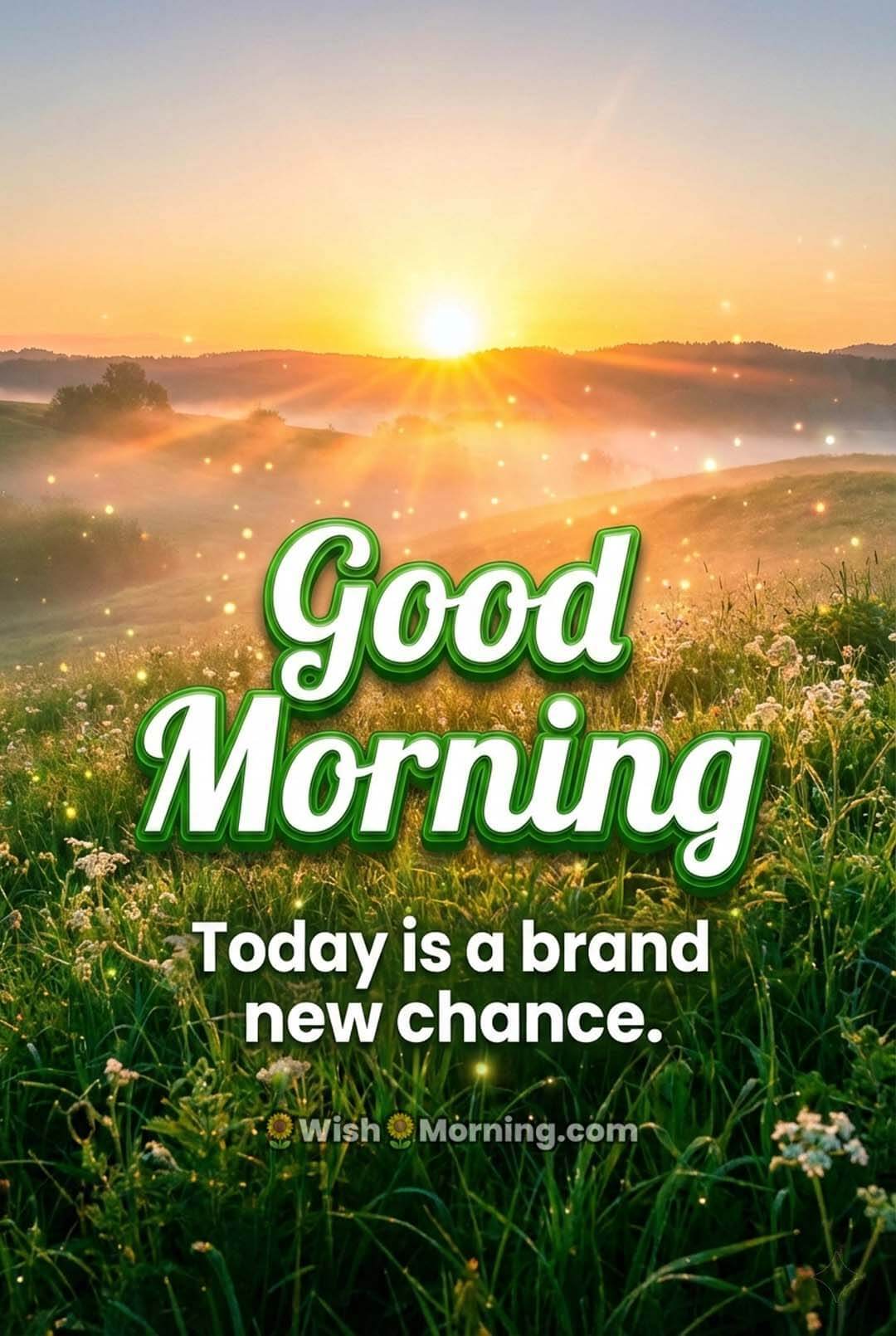 Good Morning wallpaper with colourful 3D morning scenery symbolising a fresh and hopeful start.