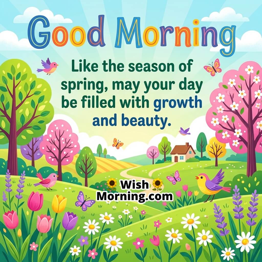 Growth And Beauty In Spring Morning