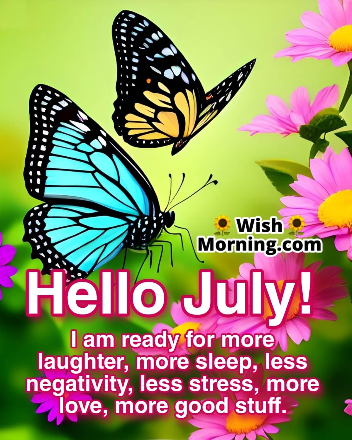 Hello July Status Image