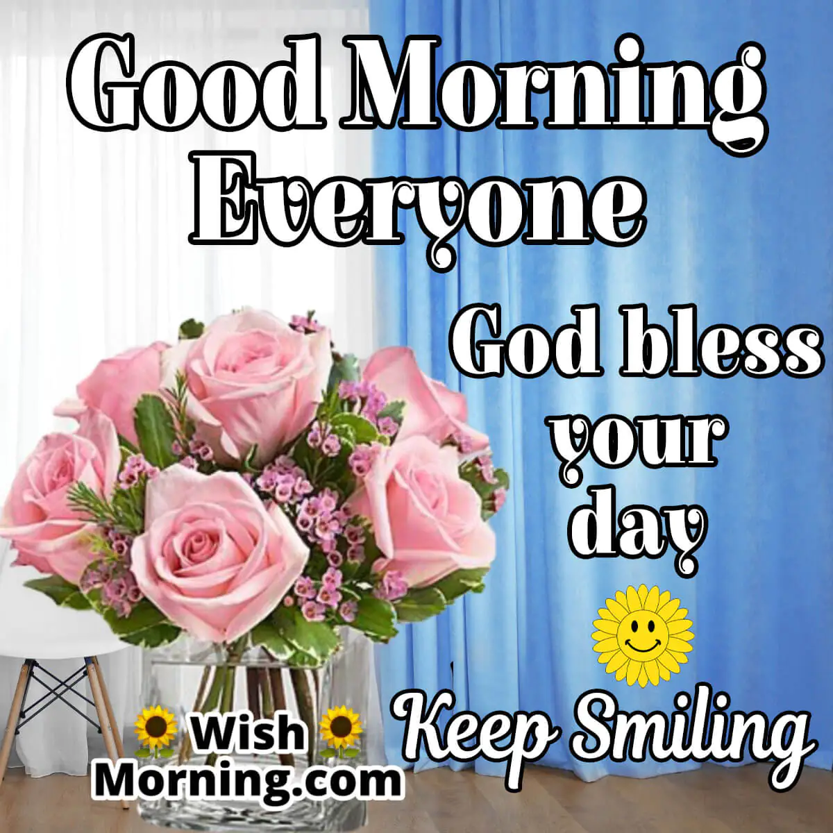 Good Morning Wishes With Rose Bouquet