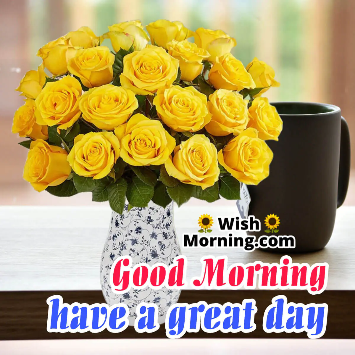 Good Morning Yellow Rose Bouquet