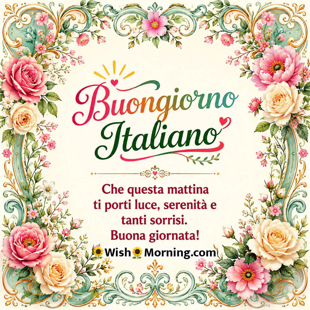 Good Morning Italian Images