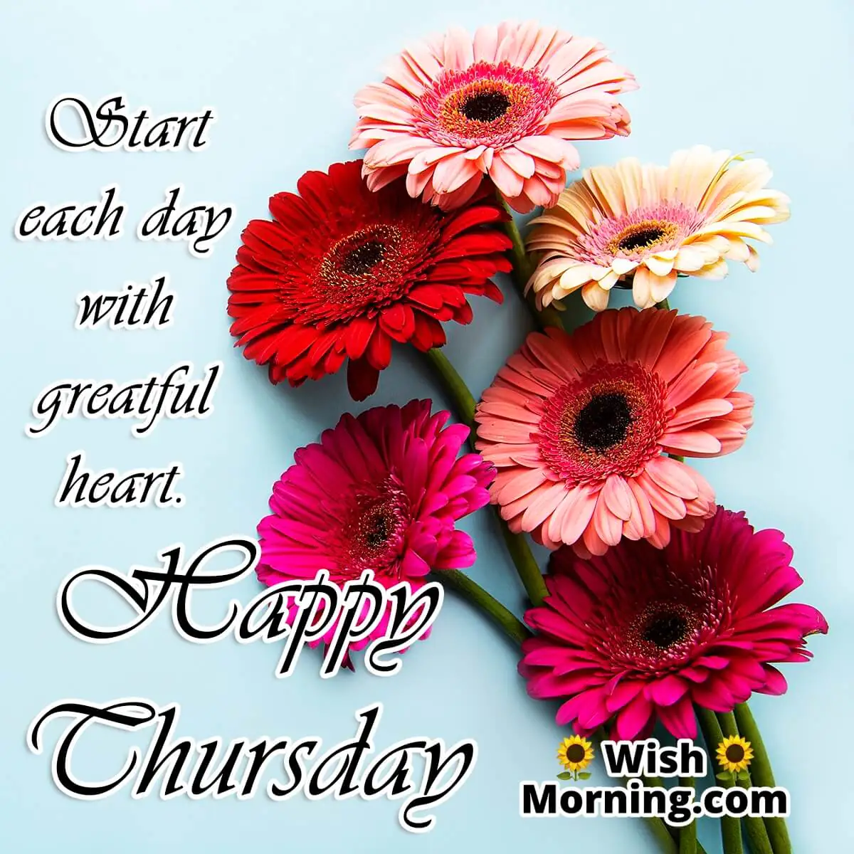 Happy Thurday Start Day With Greatful Heart