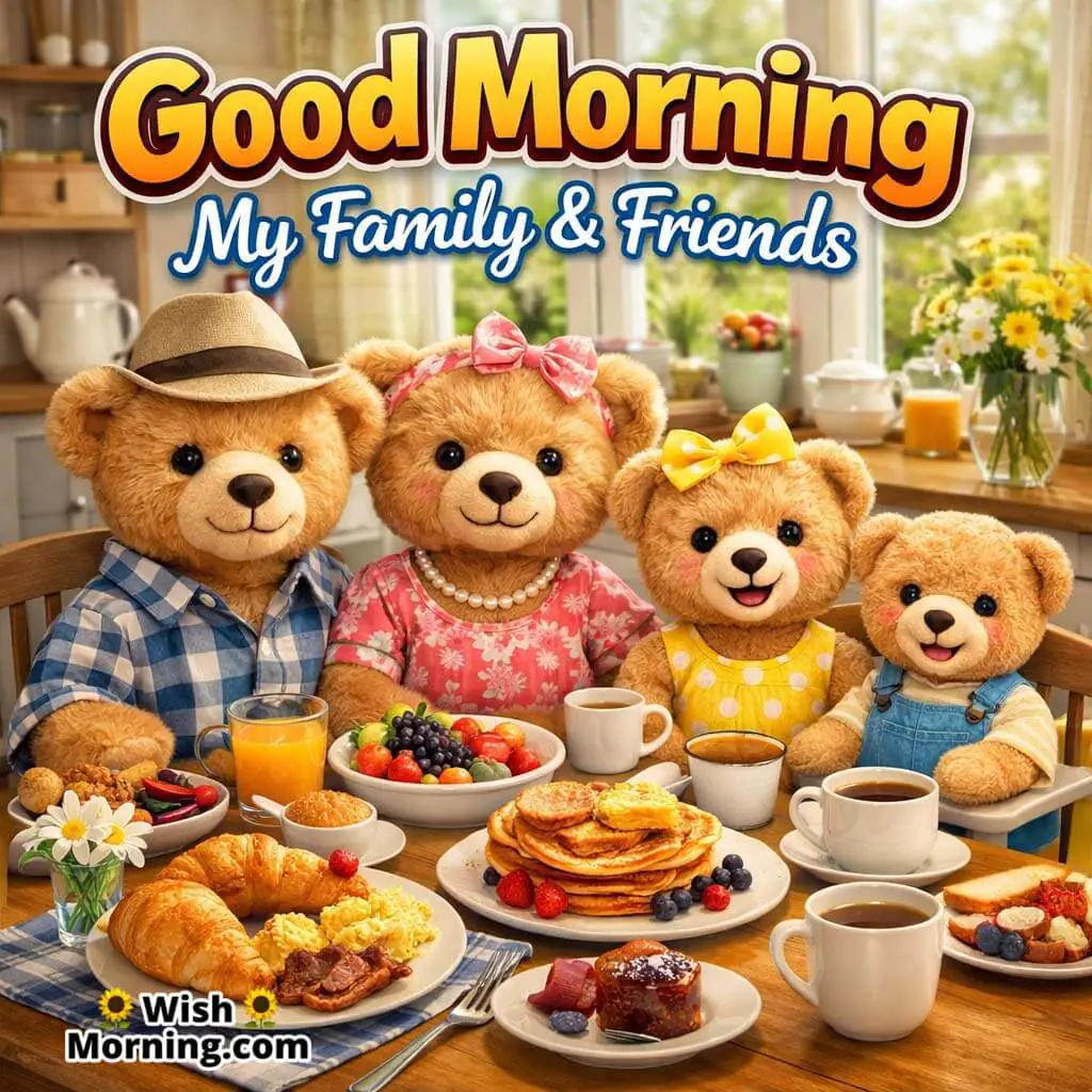 Good Morning Teddy Bear Family