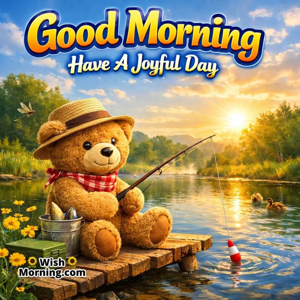 Good Morning With Cute Teddy Bear