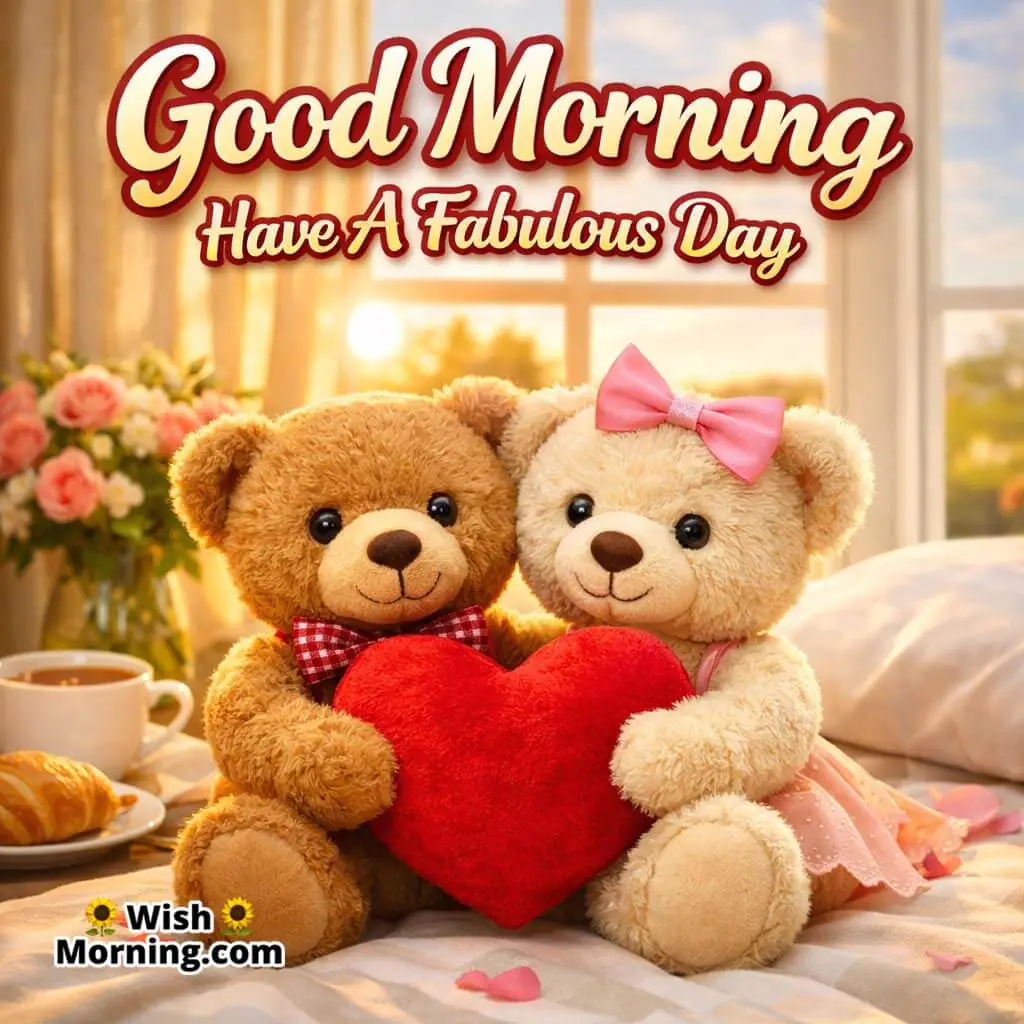 Good Morning With Lovely Teddy Bear