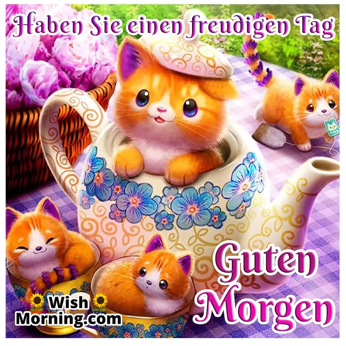 Guten Morgen Haben Sie Einen Freudigen Tag