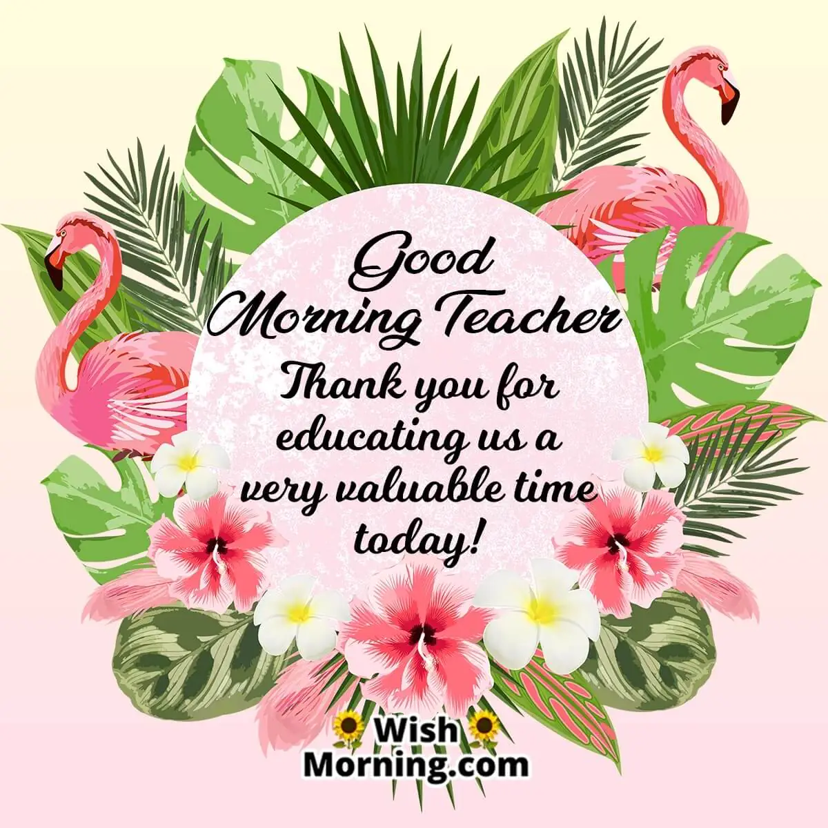 Good Morning Teacher Thank You
