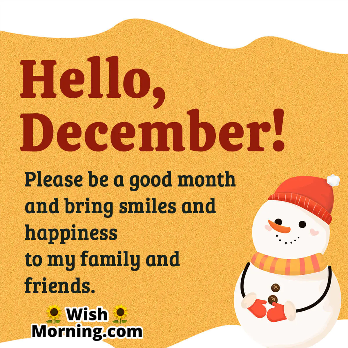 Hello To December Status Image