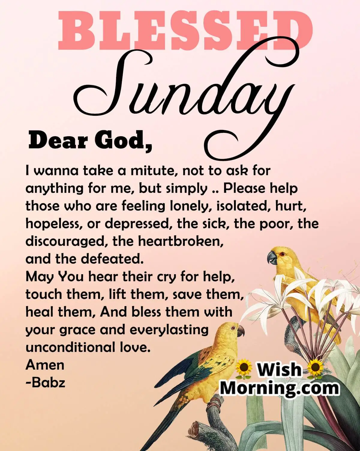 Blessed Sunday Blessings Status