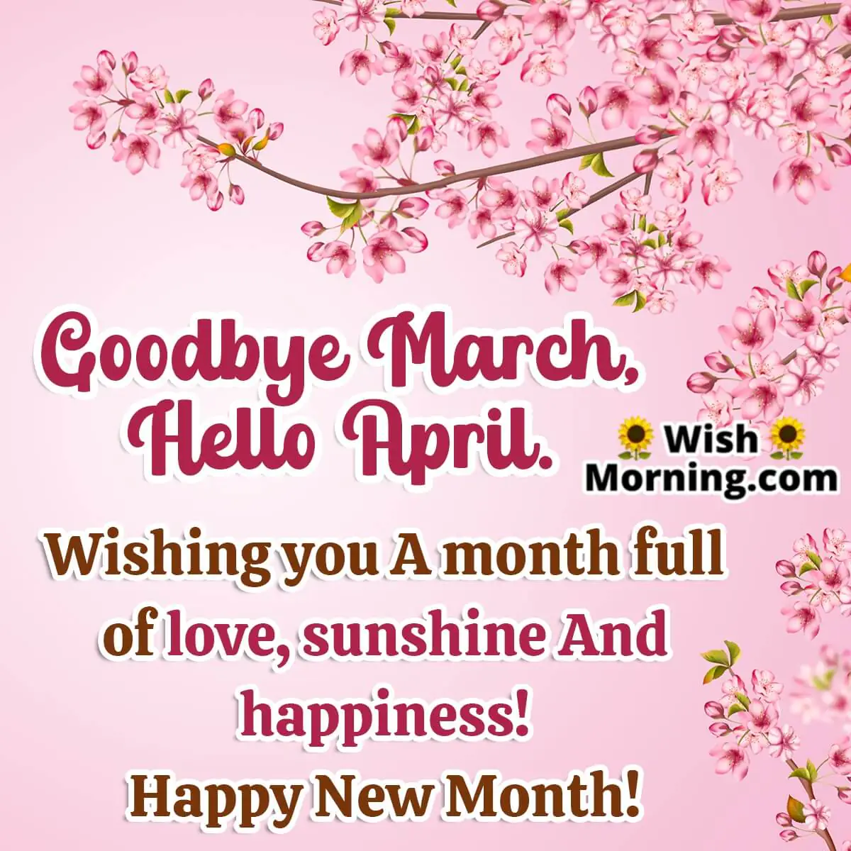 Goodbye March! Hello April!