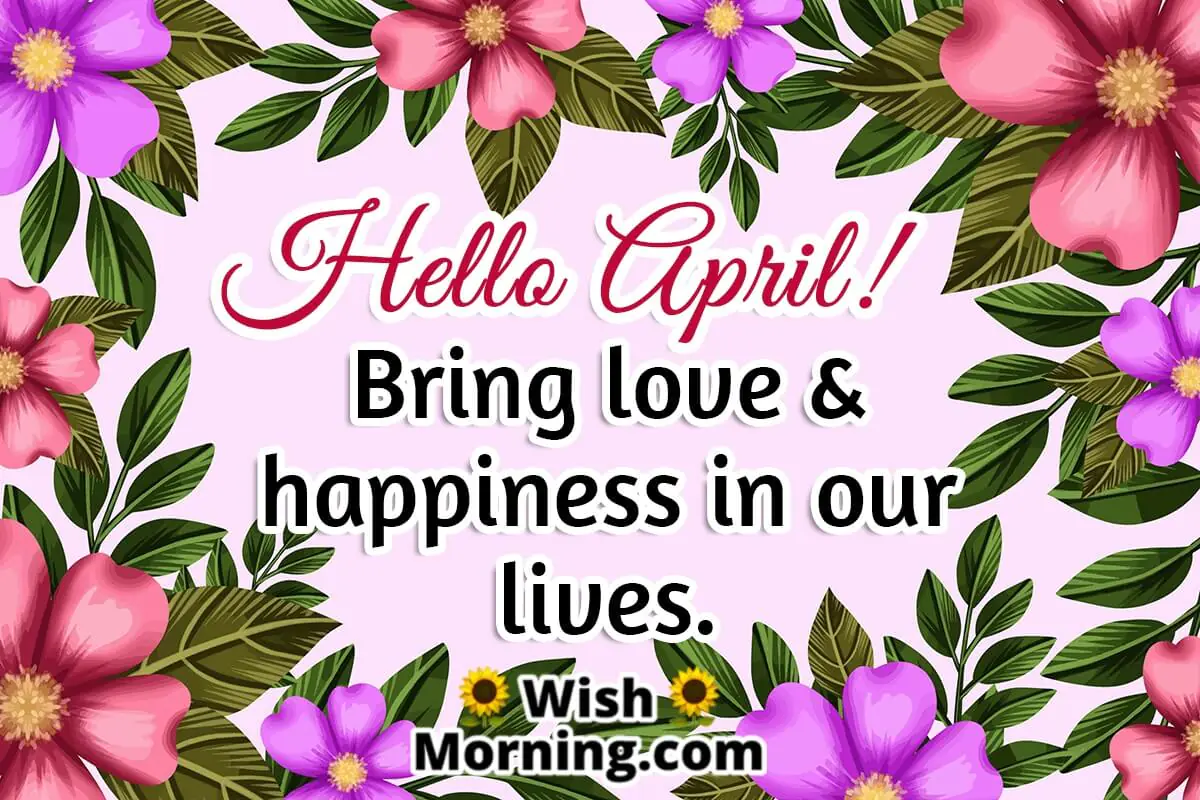 Helllo April Pic