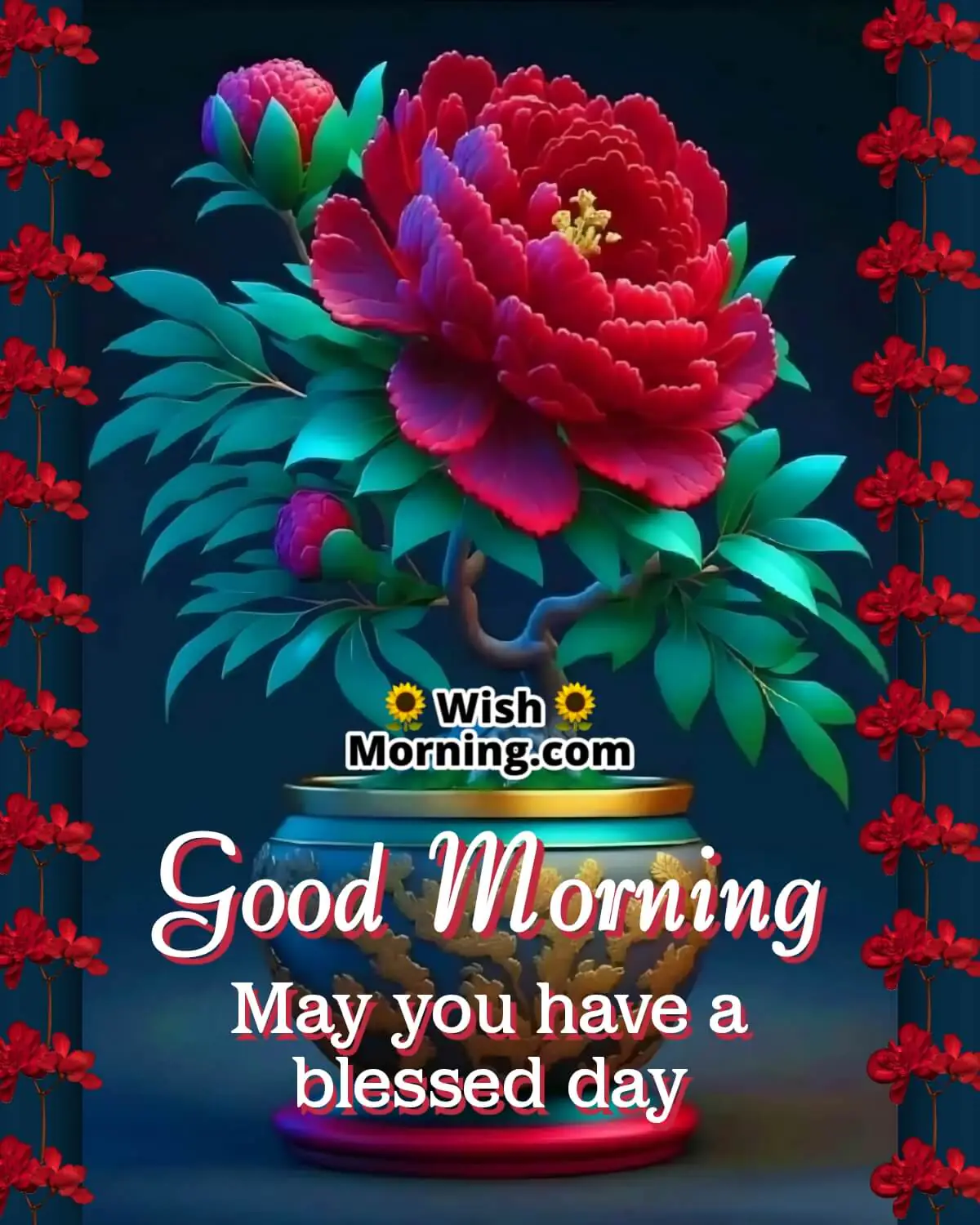 Good Morning Blessed Day Flowers