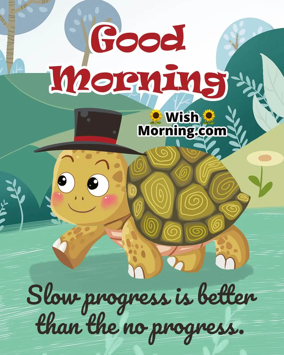 Good Morning Turtle Quote Picture