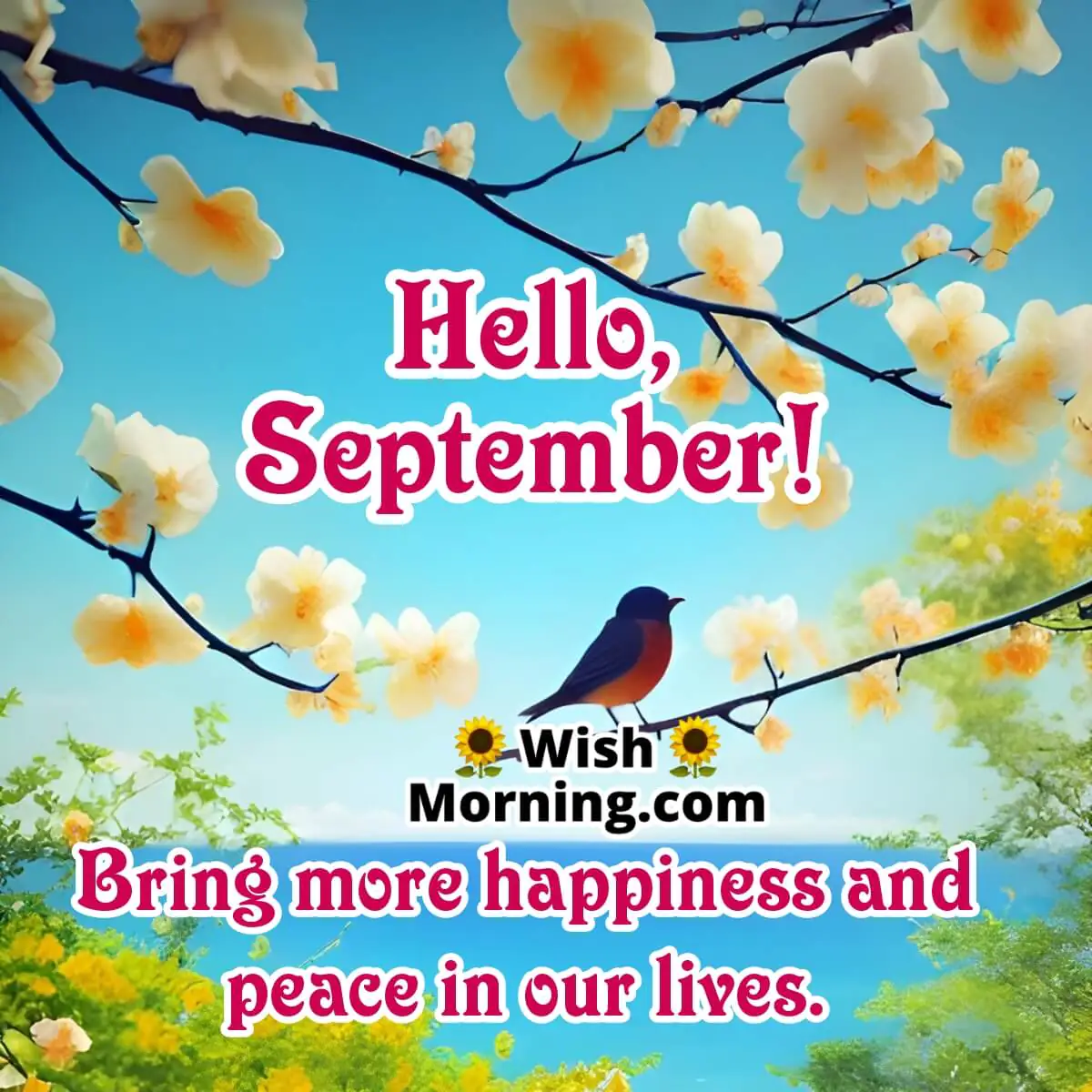 Hello September Wish Image