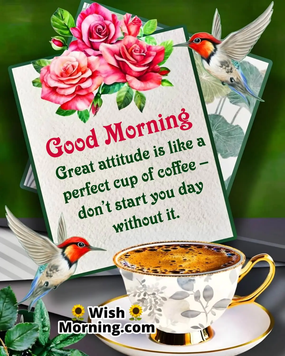 Good Morning Coffee With Great Quote