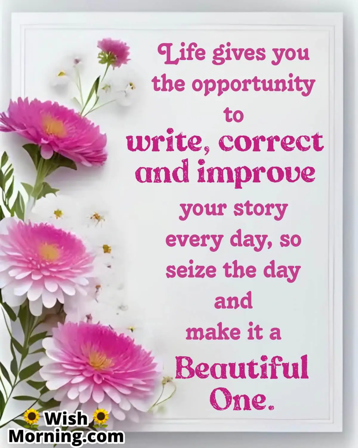 Beautiful Day Life Quote Pic