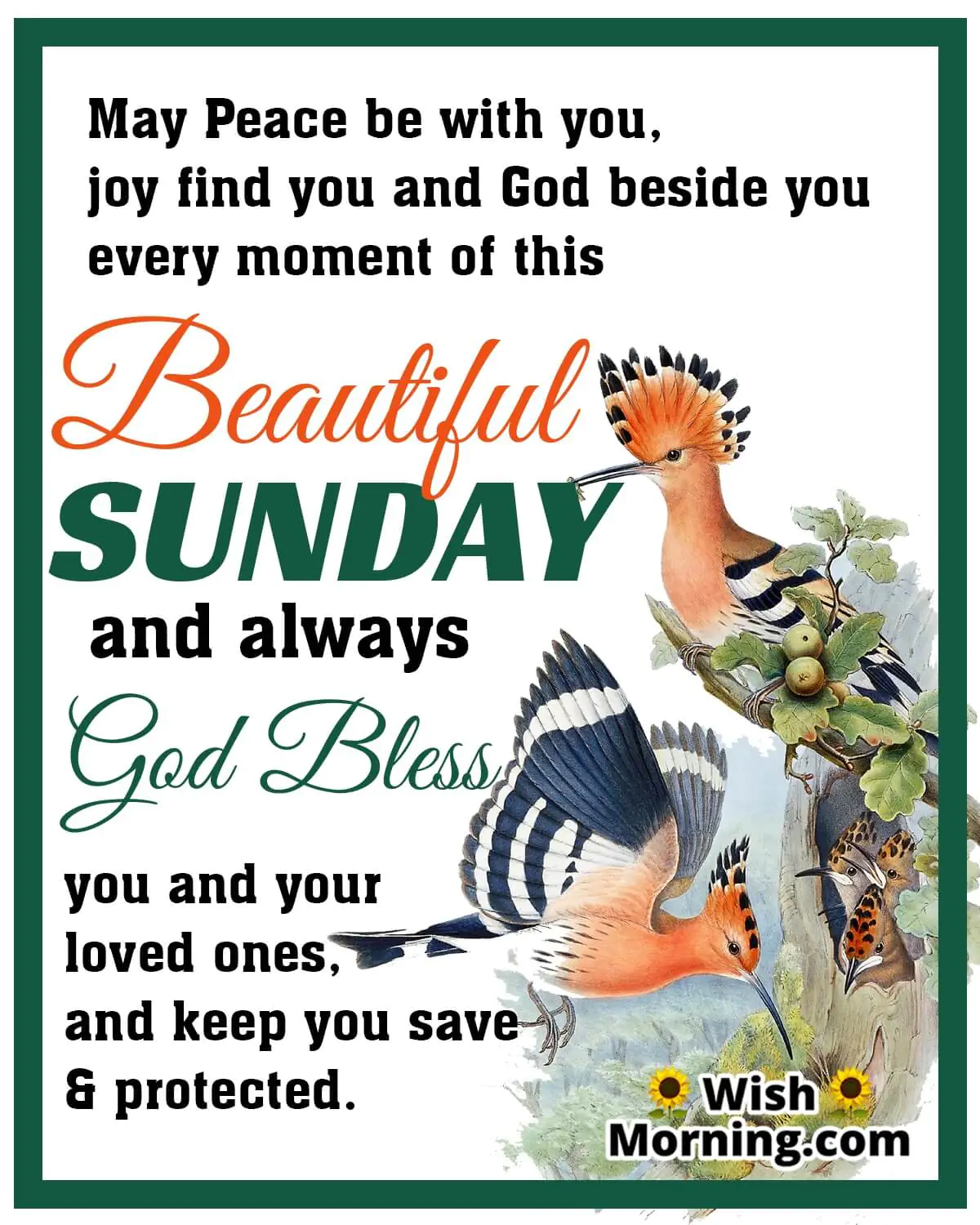 Beautiful Sunday Wish God Bless