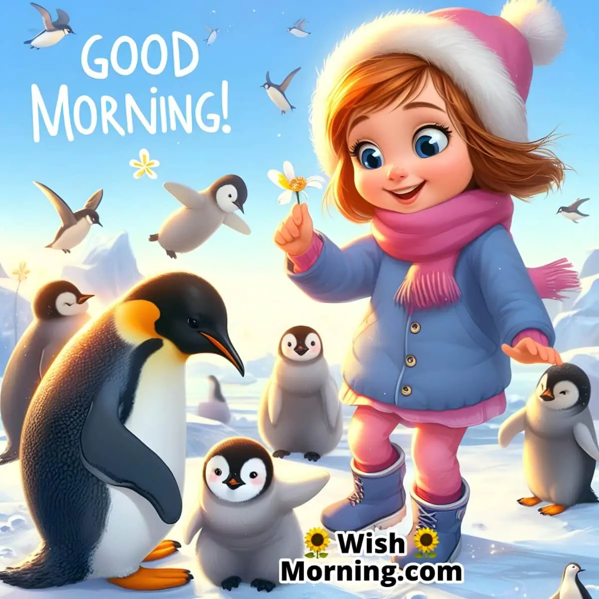 Good Morning Masha Interacts With Penguins