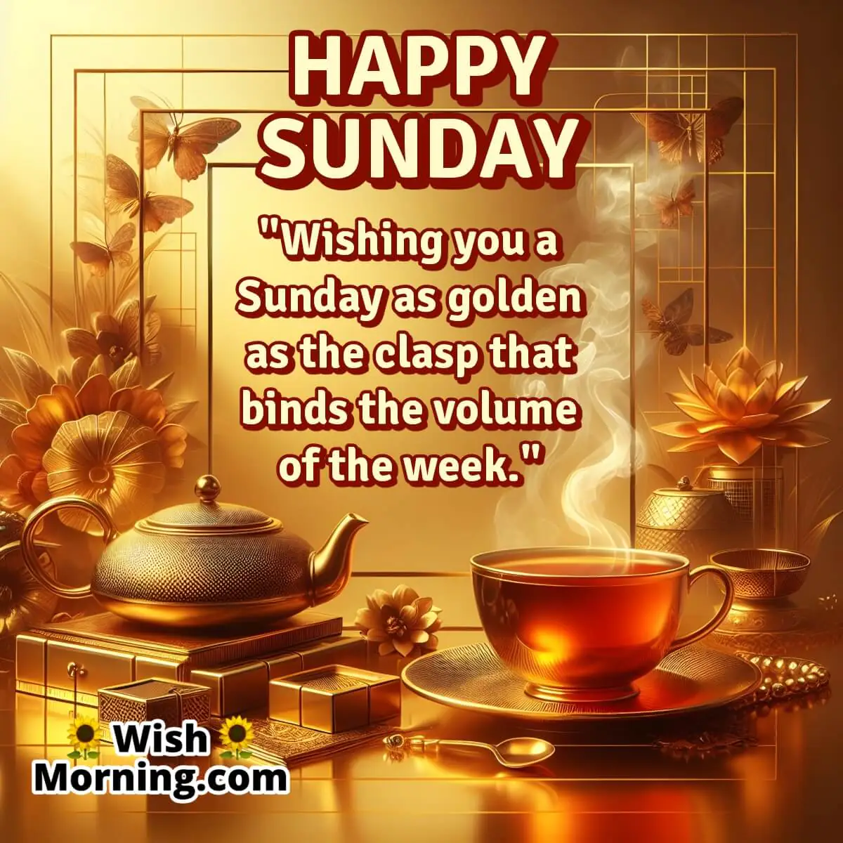 Happy Sunday Golden Greeting