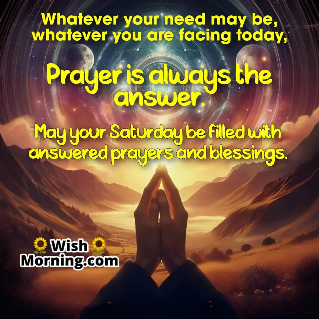 Saturday Blessings And Prayers