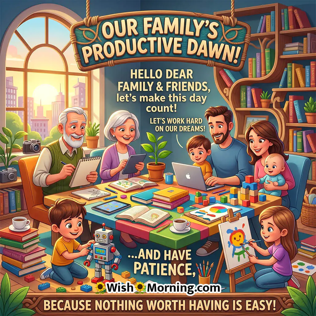 Good Morning Family Friends Have A Productive Day