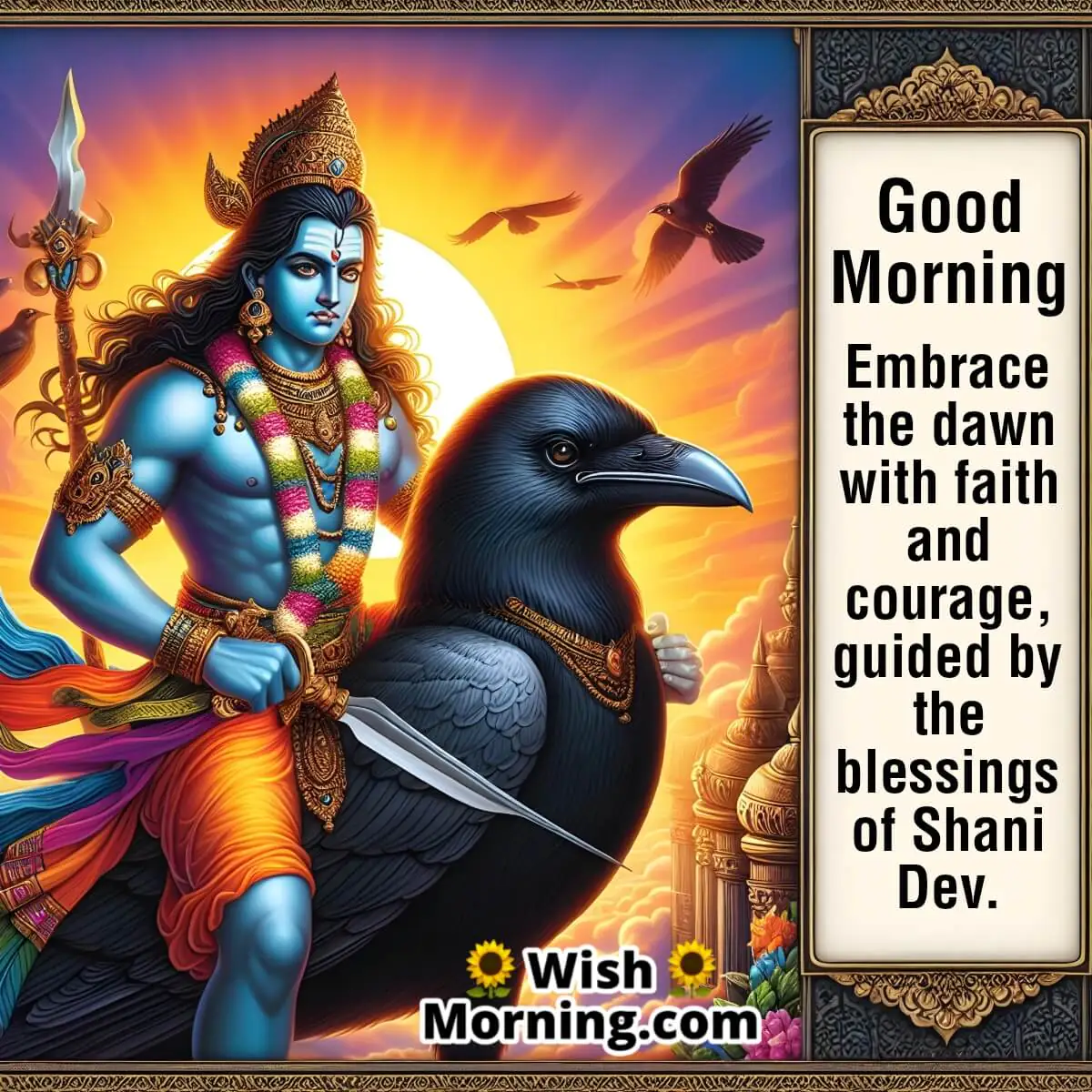 Good Morning Shani Dev Blessing