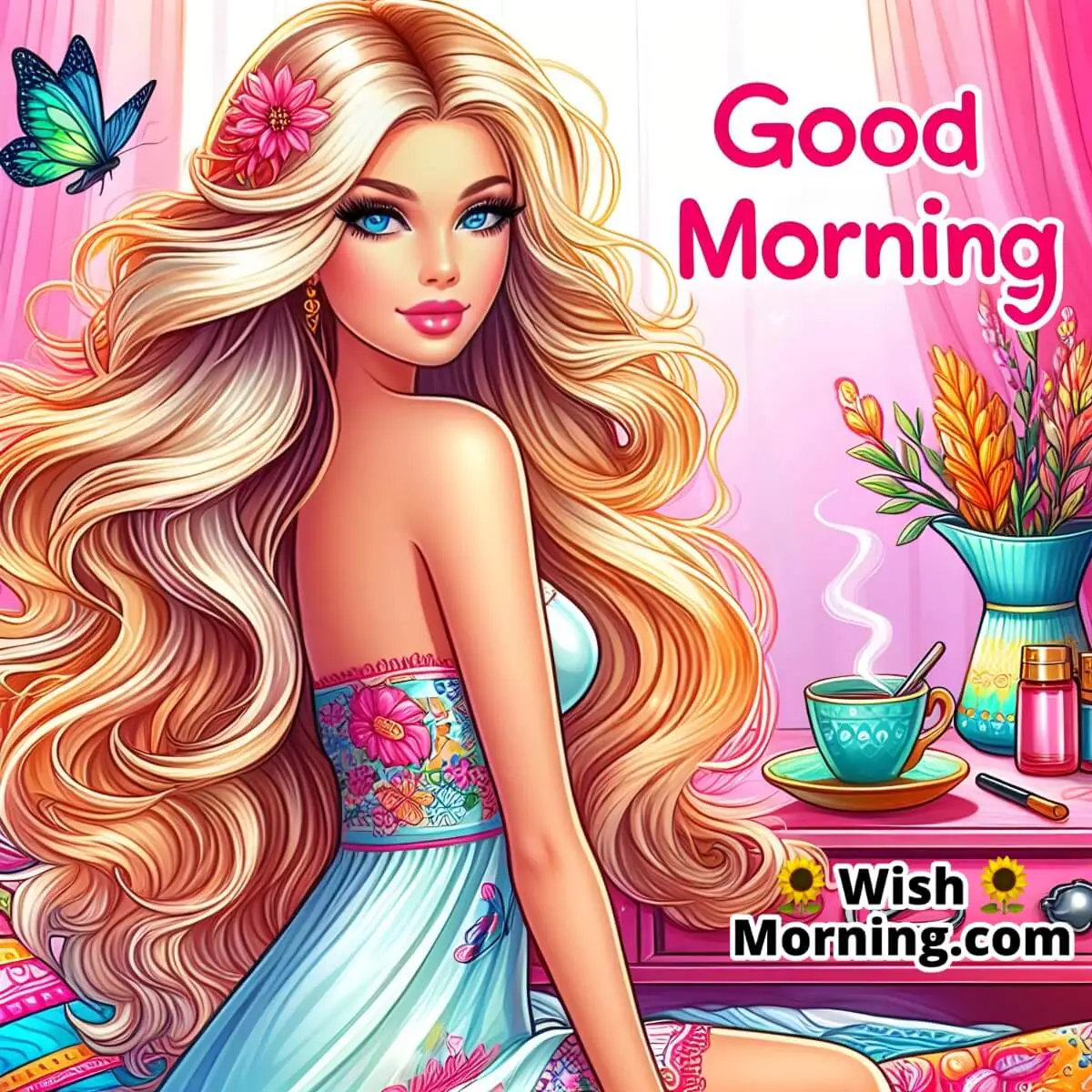 Blonde Beauty Morning With Barbie