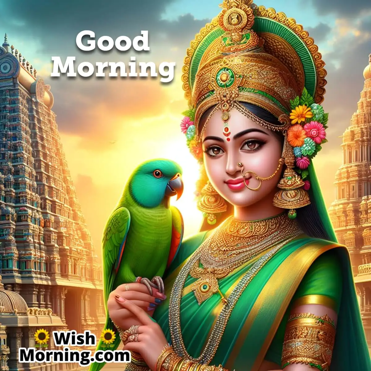Good Morning In Meenakshi Amman's Radiance