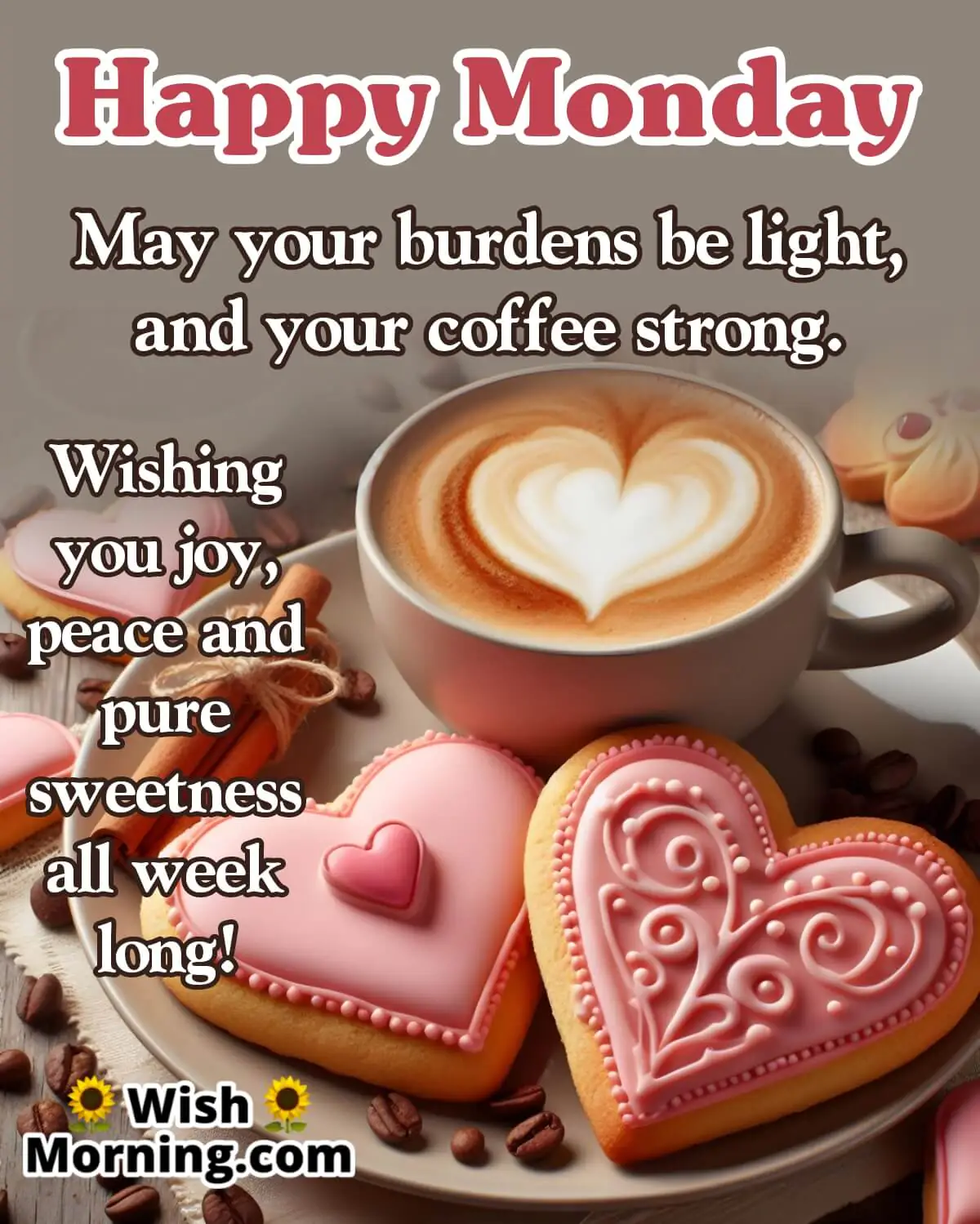 Happy Monday Wish Coffee Image