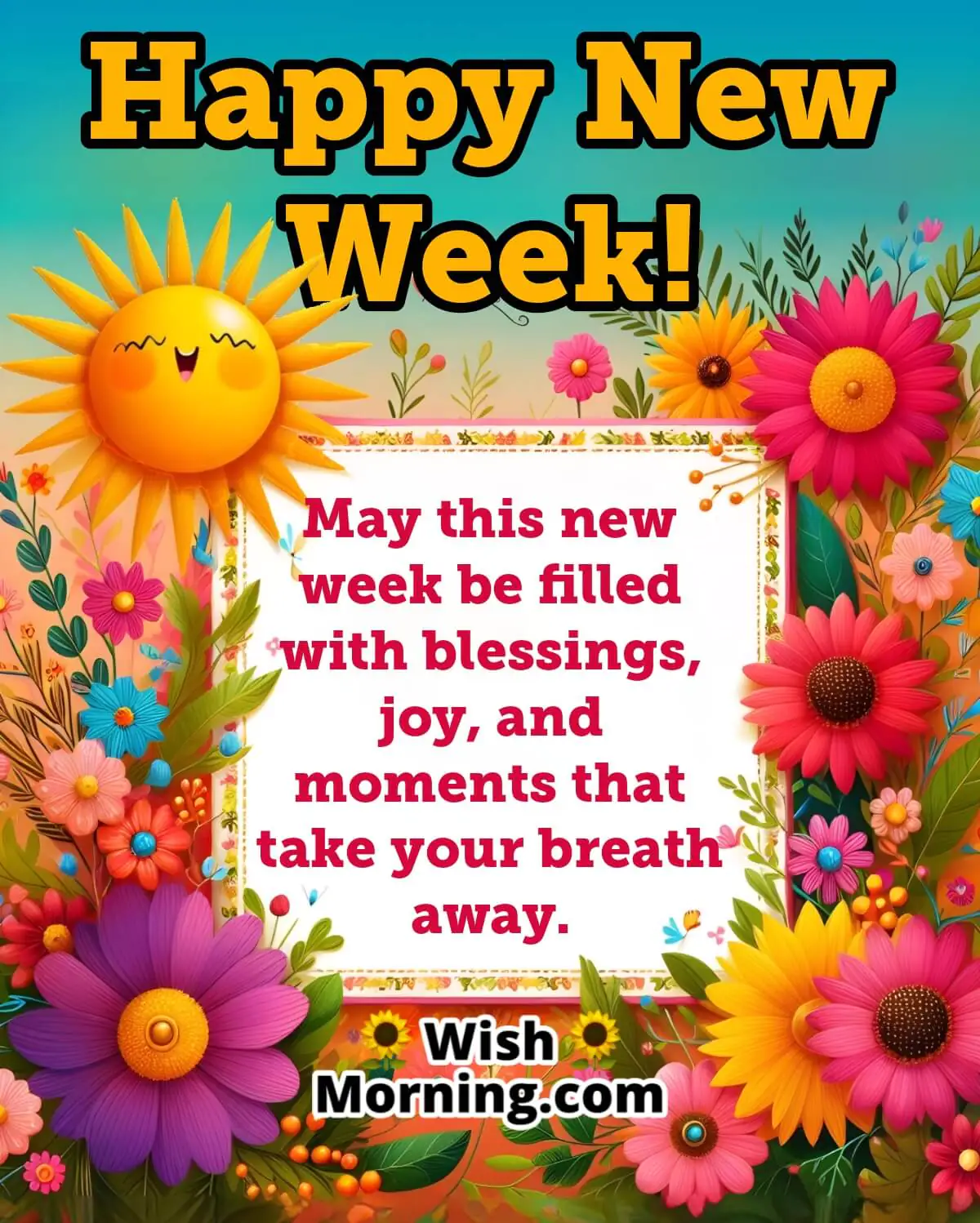 Happy New Week Blessings Image