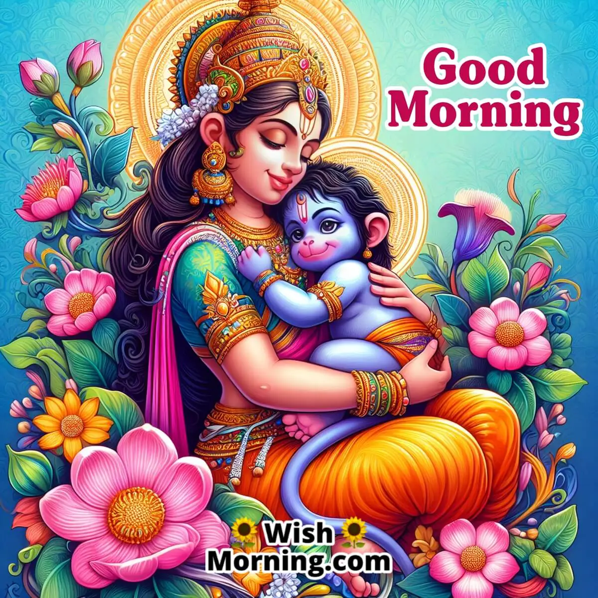Motherly Morning Moments With Baby Hanuman