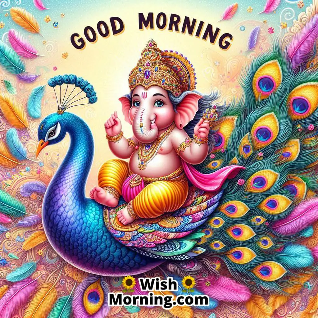 Ganesha's Dawn Peacock Ride