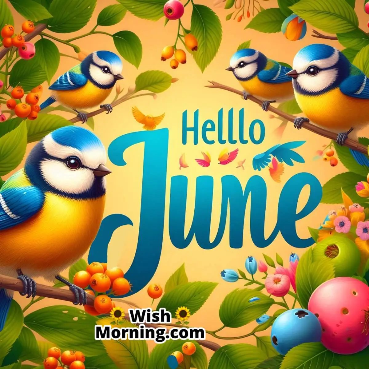 Happy June Chirping Birds