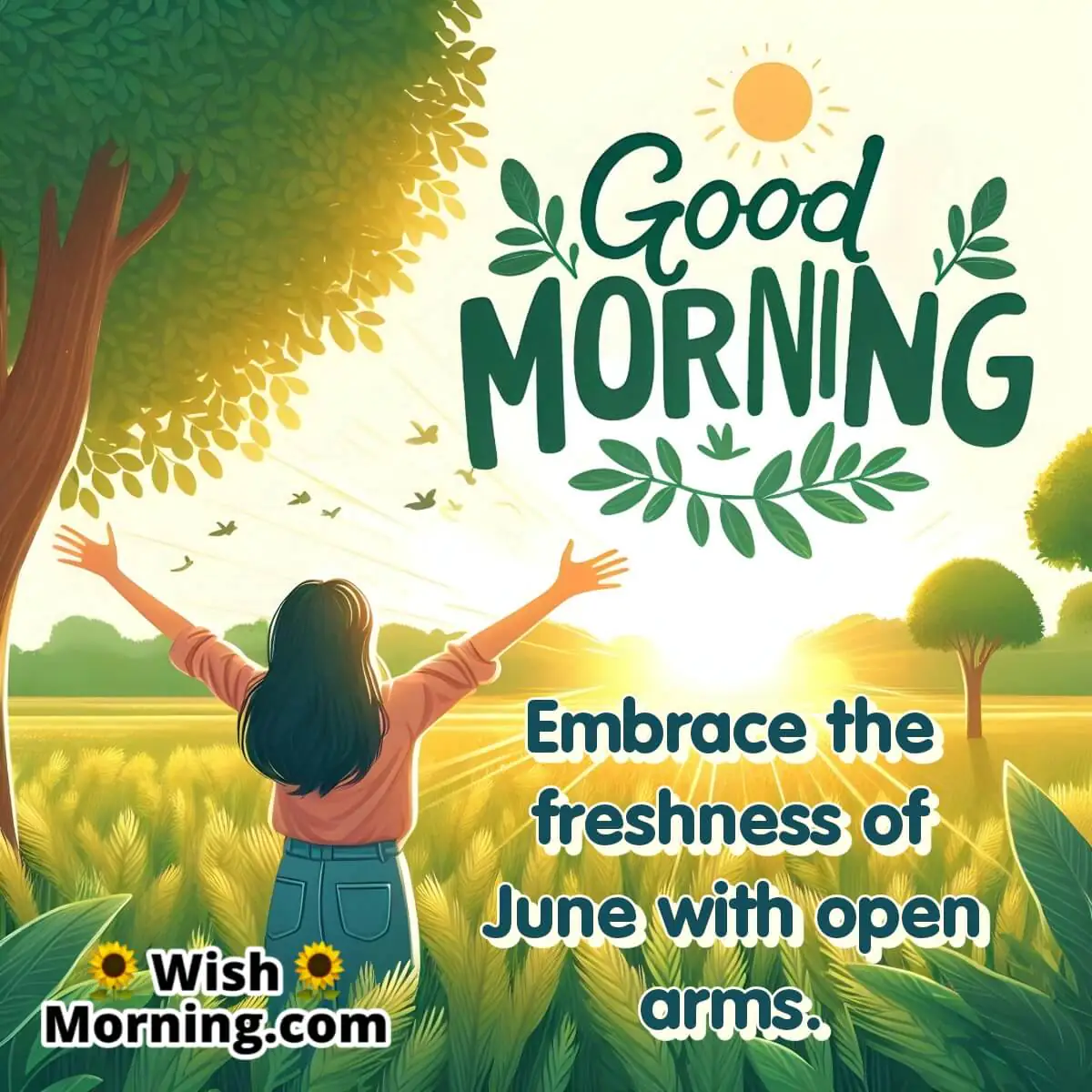 Morning Green Fields Of June Bliss