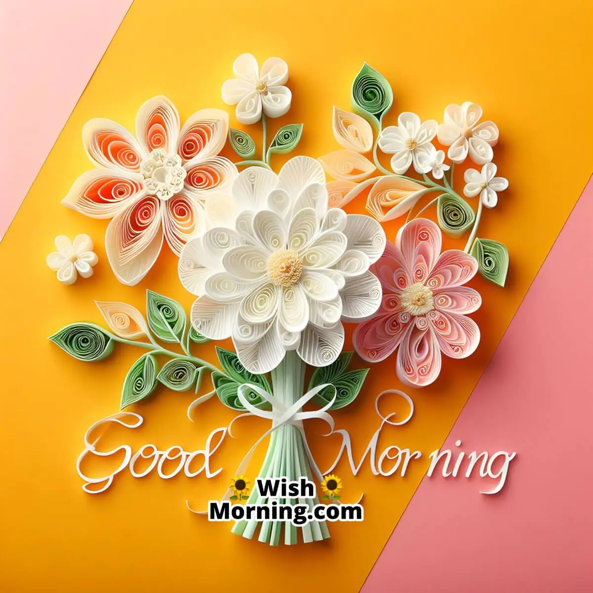 Quilling Art Good Morning Flower