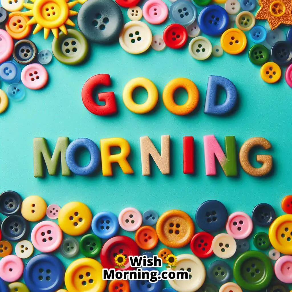 Good Morning Button Art