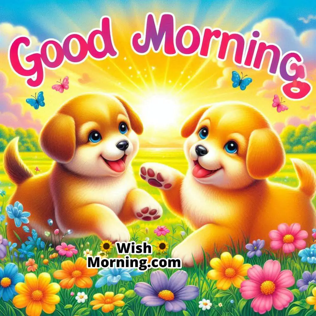 Good Morning Playful Puppies