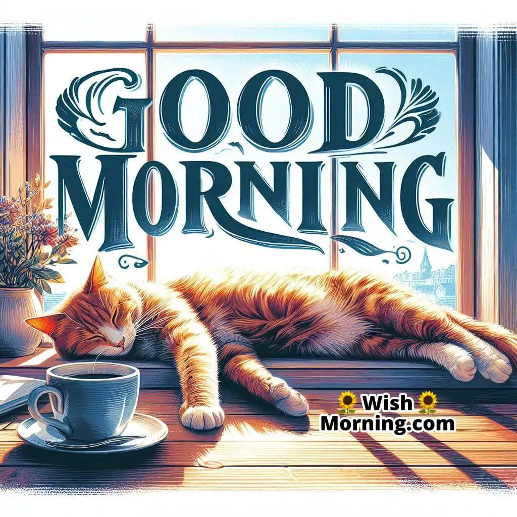 Good Morning Relaxed Kitty