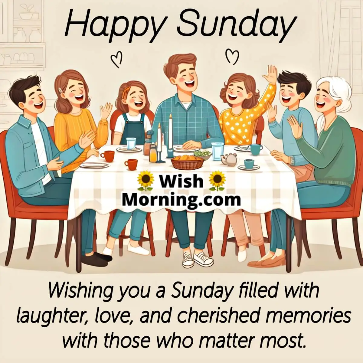 Happy Sunday Laughter And Love With Family