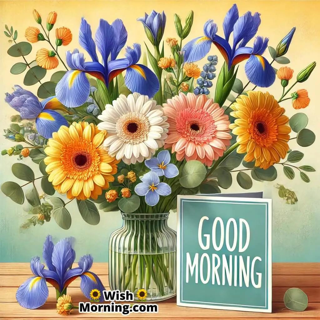 Morning Greeting Card Blossoms