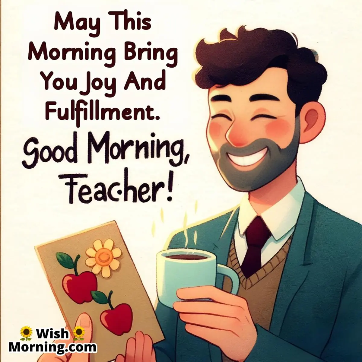 Teacher's Joyful Morning Fulfillment