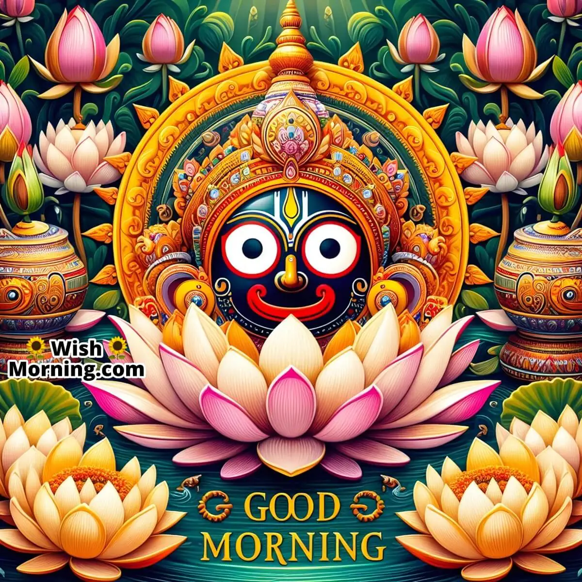 Good Morning Divine Lotus Blessings