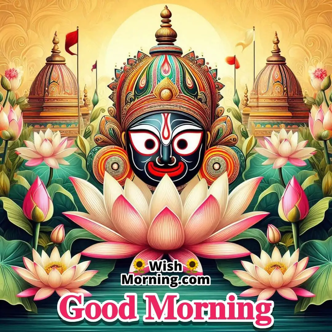 Good Morning Lotus Blessing From Jagannath