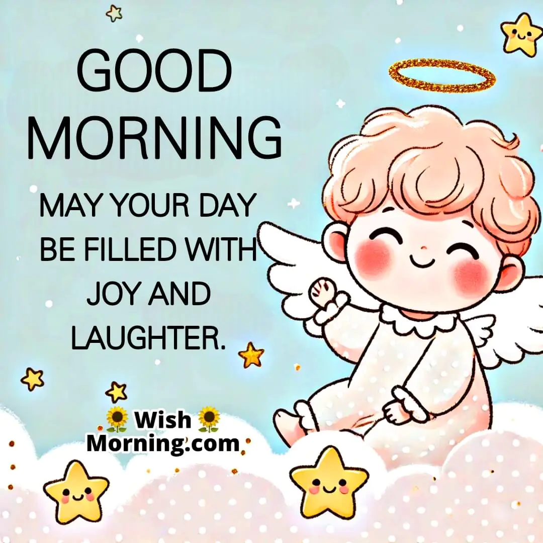 Good Morning From A Joyful Cherub Angel