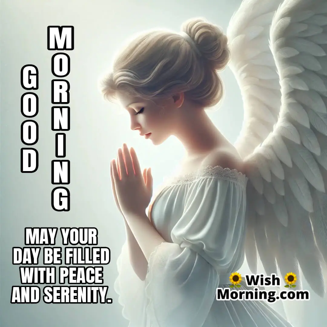 Good Morning With A Praying Angels Peace