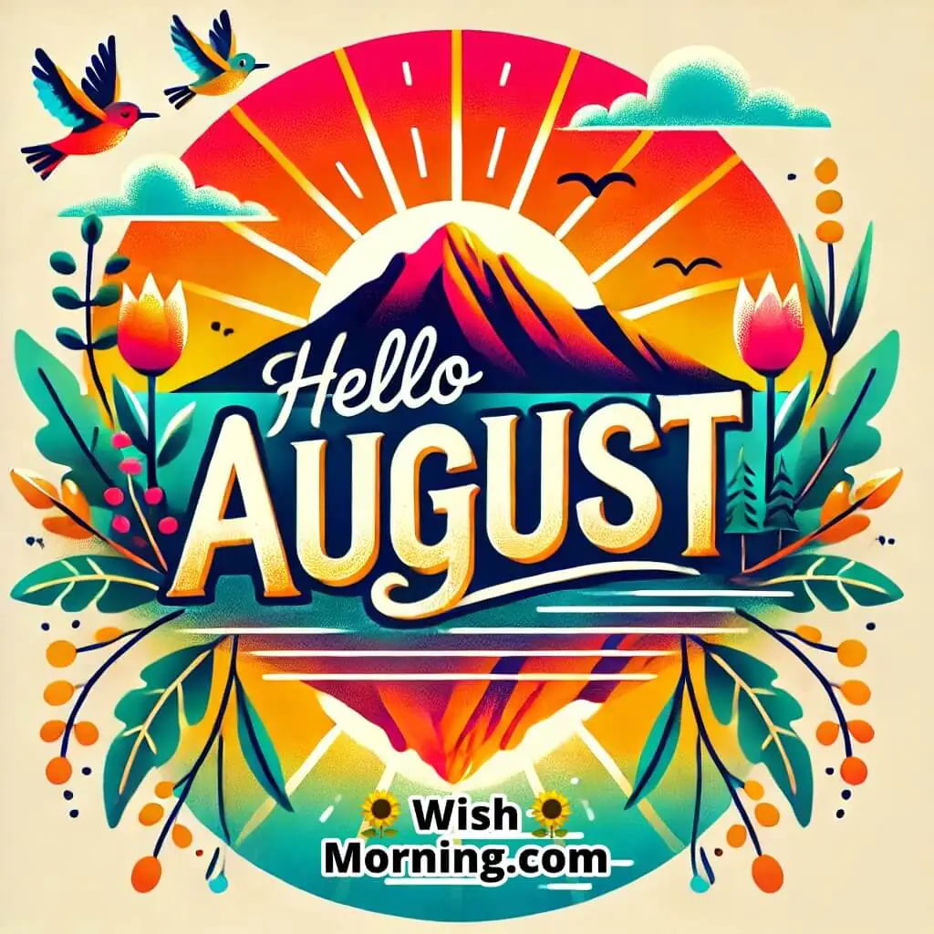 Hello August Morning Sunrise Serenity